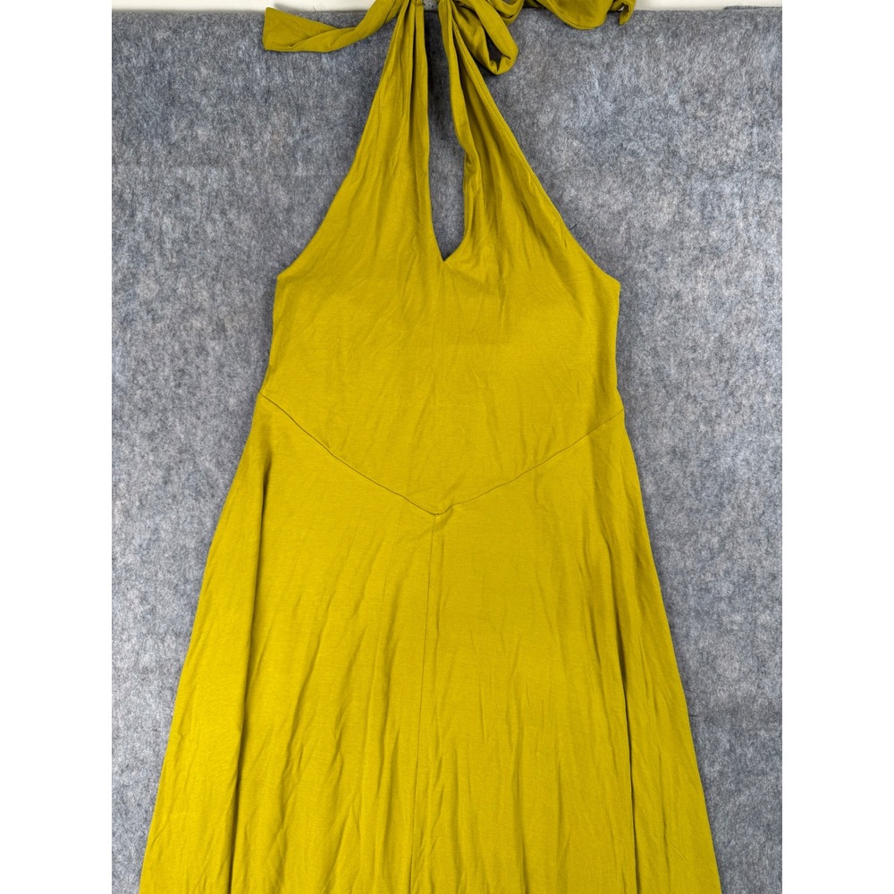 Old Navy x Christopher John Rogers Halter Maxi Dress Mustard Yellow M - Picture 2 of 8